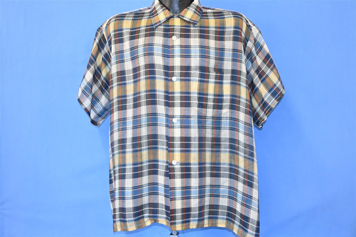 60s Van Heusen Plaid Loop Collar Button Down Shirt Extra product image 2