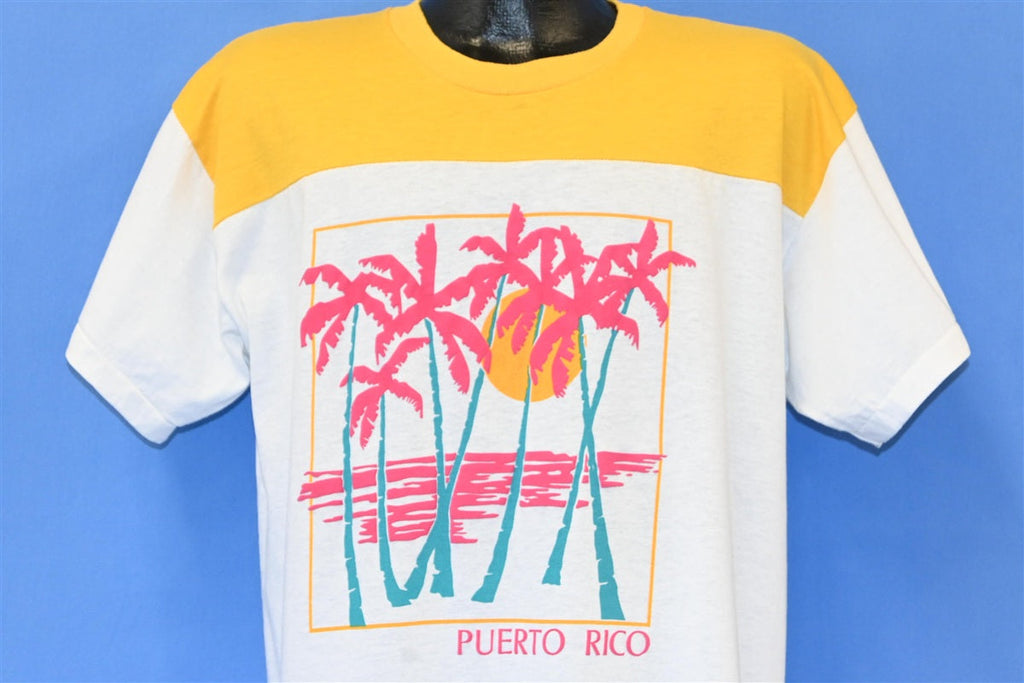 80s Puerto Rico Palm Trees Sunset Puffy Paint t-shirt Medium product image 1