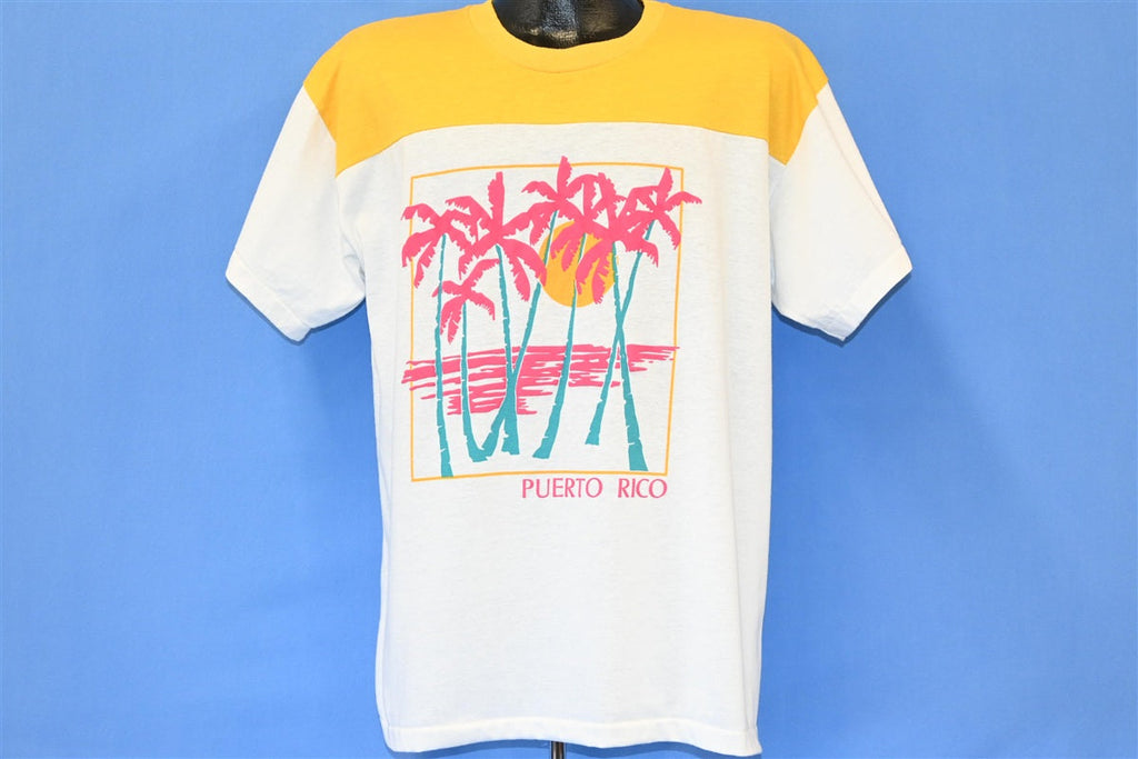 80s Puerto Rico Palm Trees Sunset Puffy Paint t-shirt Medium product image 2