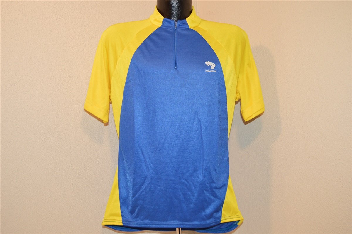 80s Bellwether Blue Yellow Cycling Jersey t-shirt Large product image 2