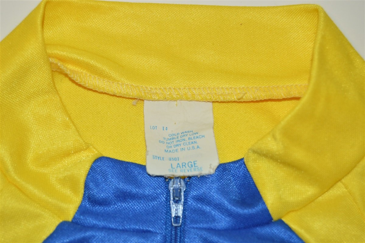80s Bellwether Blue Yellow Cycling Jersey t-shirt Large product image 4