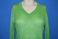 70s Green V-Neck Lady Pickering Women's Sweater Medium