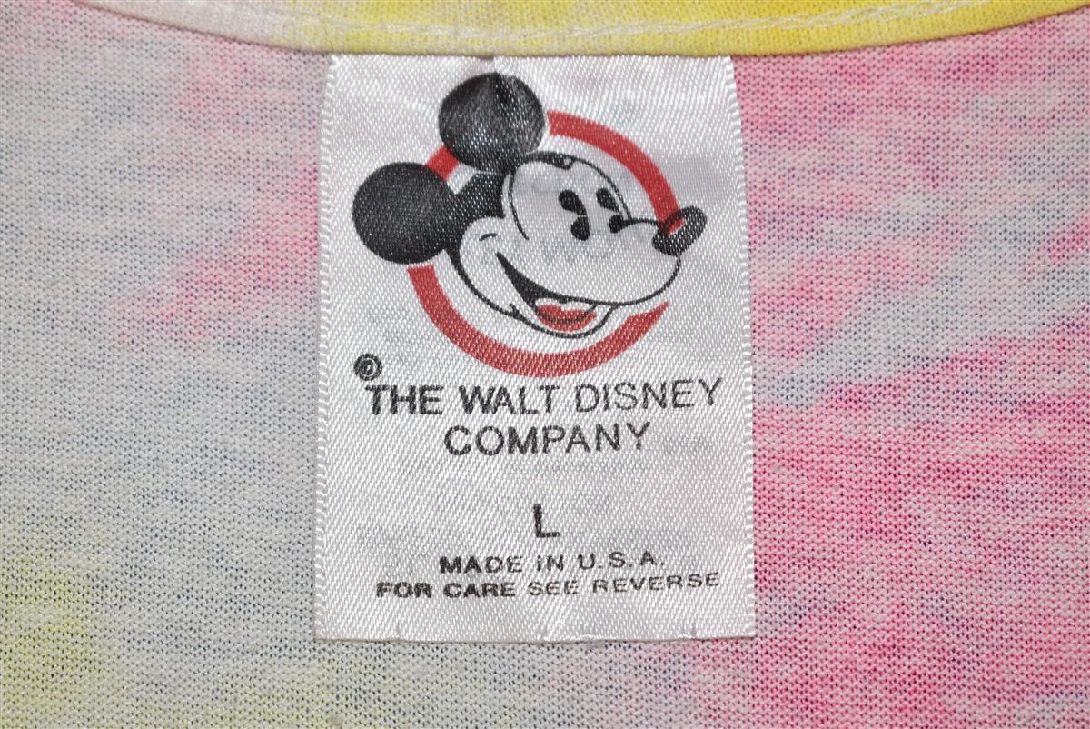 80s Mickey & Minnie Mouse Tie Dye Glitter Tank Top t-shirt product image 3