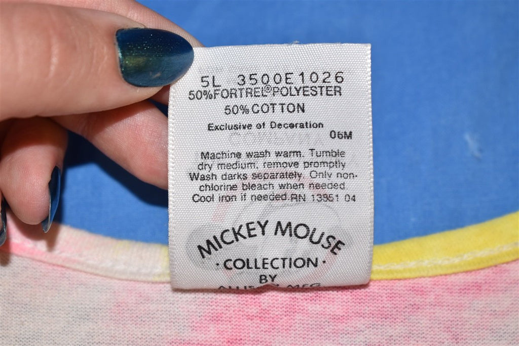 80s Mickey & Minnie Mouse Tie Dye Glitter Tank Top t-shirt product image 4