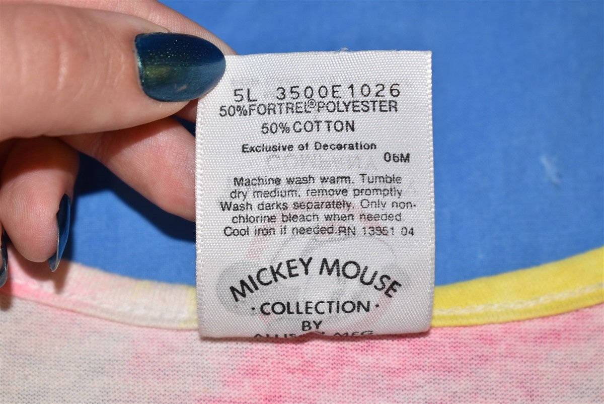 80s Mickey & Minnie Mouse Tie Dye Glitter Tank Top t-shirt product image 4